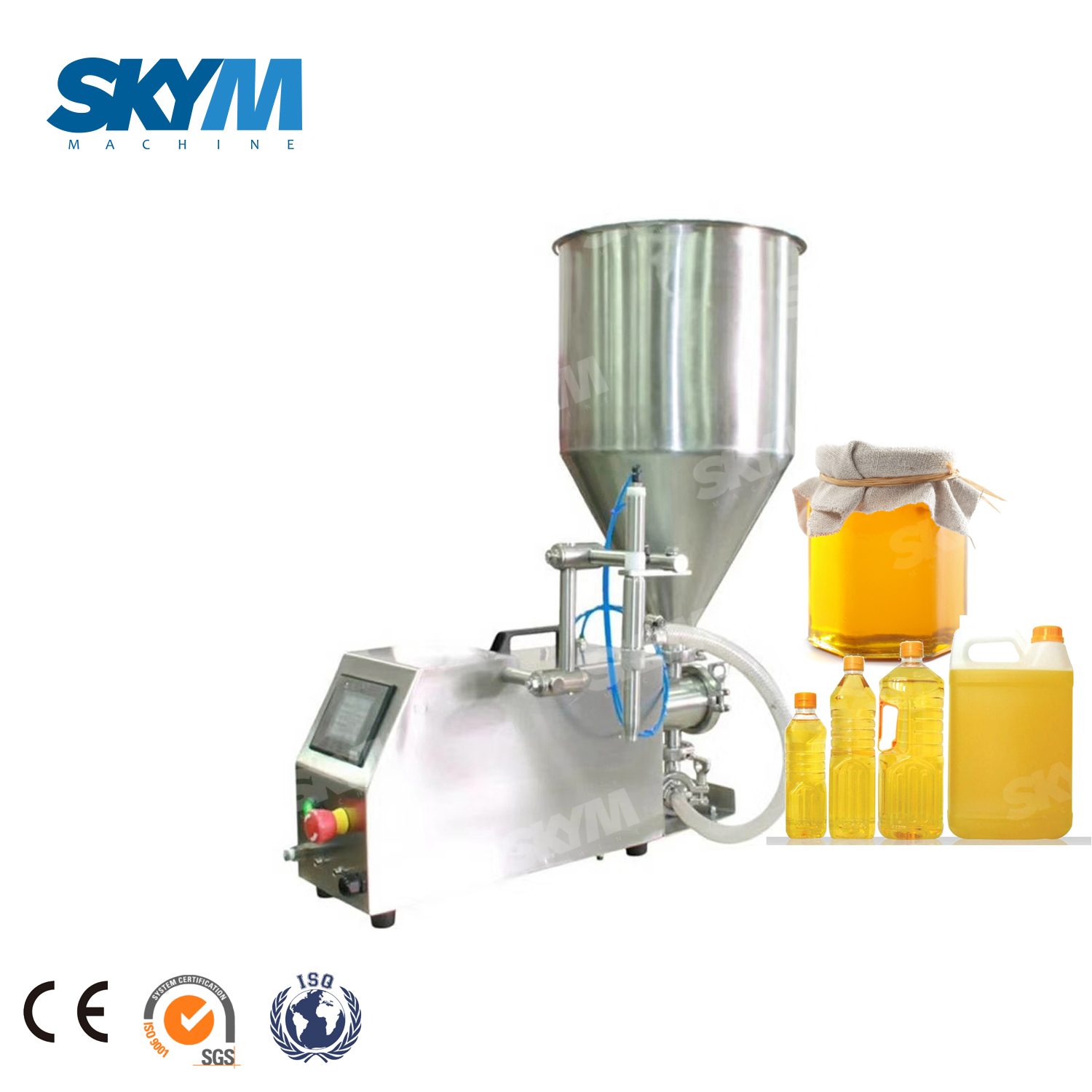 Machine de remplissage semi-automatique manuelle d'huile comestible / de miel / récipients en verre