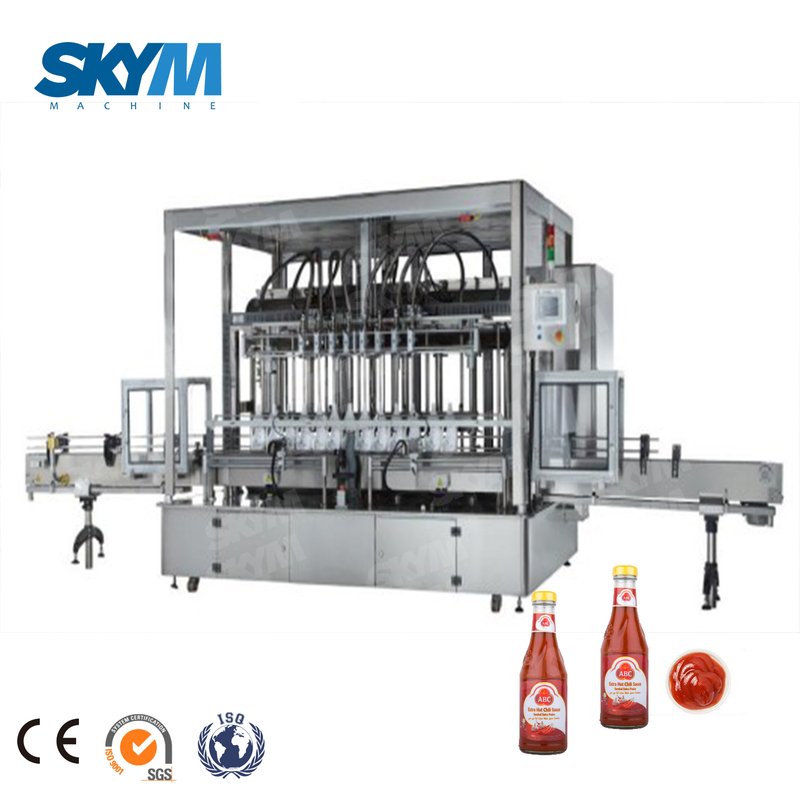 Machine de remplissage industrielle de condiments de sauce de type piston